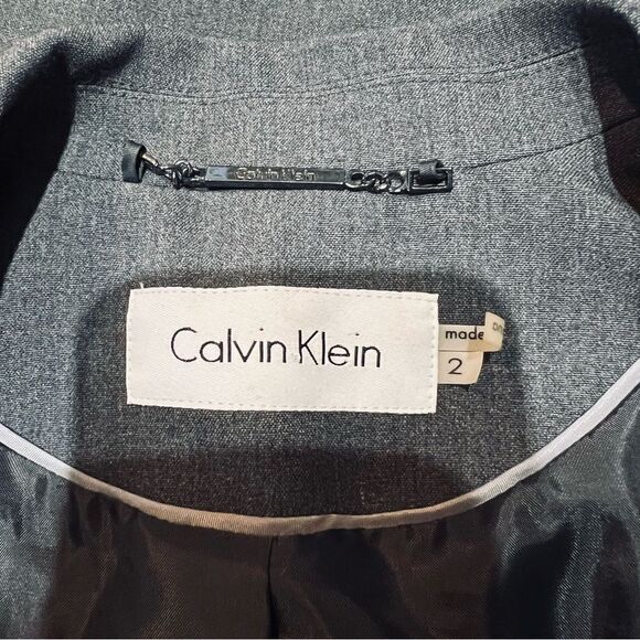 Calvin Klein 2-piece Suit Dark Gray Blazer size 2 - Picture 6 of 12